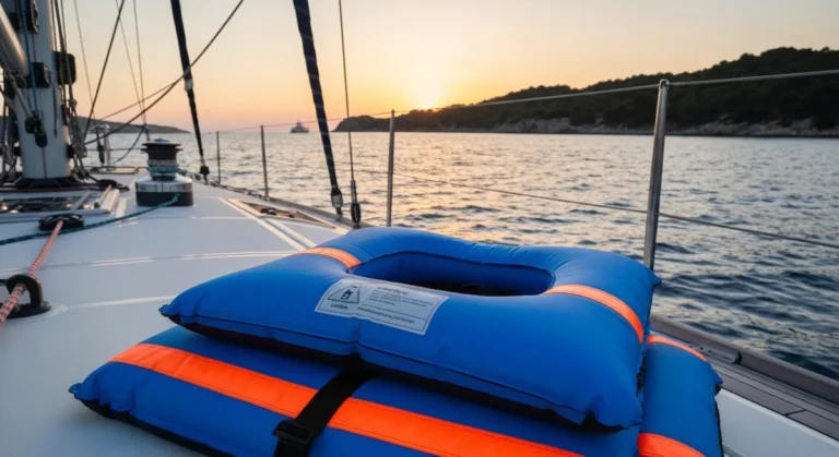 Giubbotti salvataggio omologati su una barca a vela in Sicilia